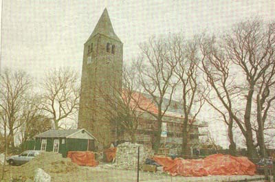 De kerk tijdens de laatste restauratie